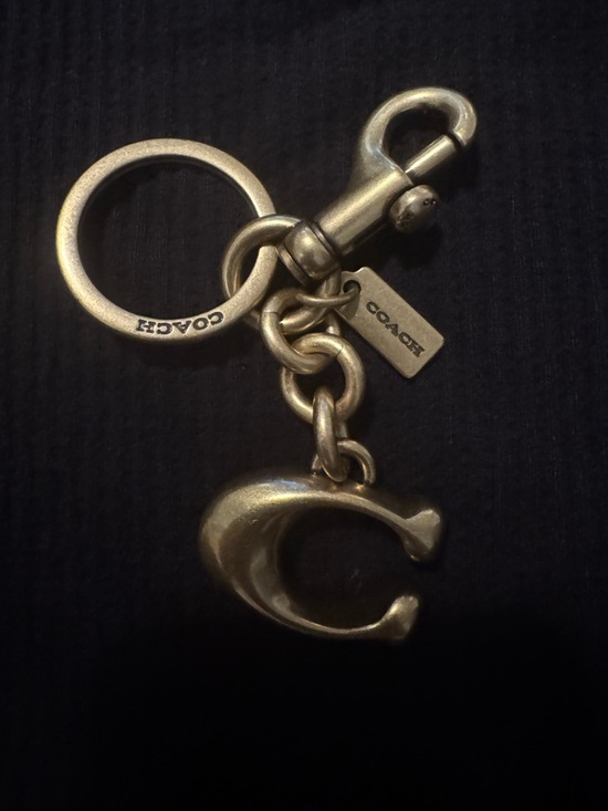 Coach Other - Coach Antique Gold 'C' Pendant Keychain Charm